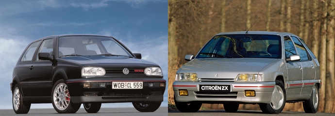 Citroën ZX Volcane vs VW Golf III GTI, duel de compactes sportives encore abordables, dès 4 000 €