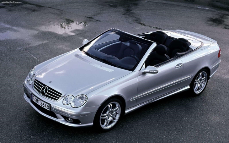 clk 2 amg, mercedes, clk 2 cabriolet amg, mercedes-benz clk 55/63 amg (2002 – 2009), petit coupé au gros cœur rageur, dès 16 000 €