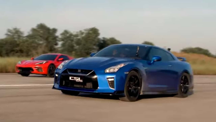 cette nissan gt-r fait passer la corvette c8 pour une voiture de seconde zone