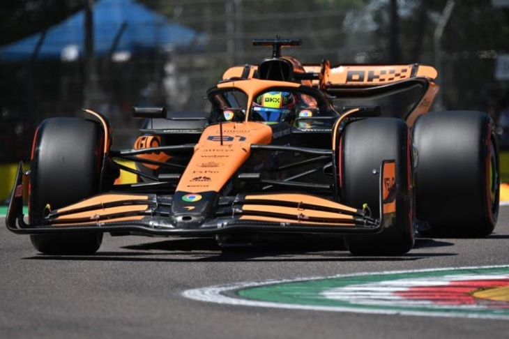 Formule 1. Avant les qualifications, McLaren domine la 3e séance d’essais du GP d’Émilie-Romagne