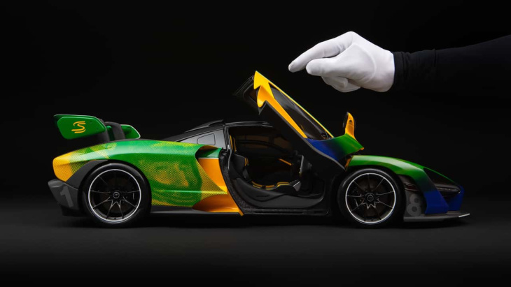 découvrez cette mclaren senna miniature à l'effigie de senna au prix de 19 490 €