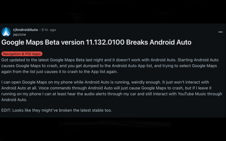 android, android auto : google maps plante, voici ce que vous pouvez faire en attendant un correctif officiel