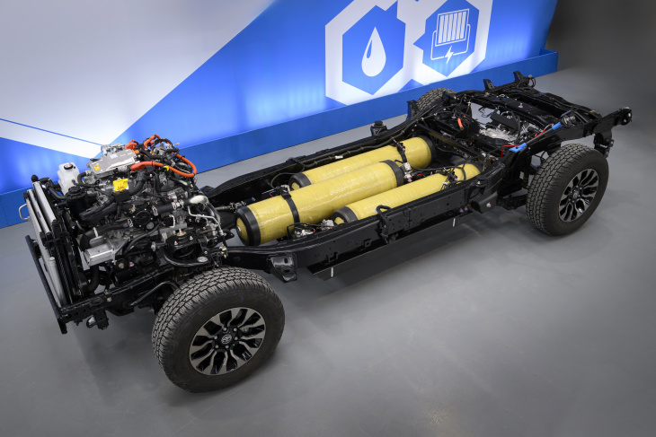 véhicules hydrogène, taux de co2, hilux 4, toyota, hilux, au volant d'un pick-up plus léger que l'air : le toyota hilux à hydrogène