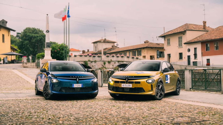 la nouvelle lancia ypsilon fait le tour de l'italie aux 1000 miglia 2024