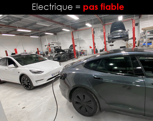 selon jd power les voitures électriques sont moins fiables que les thermiques