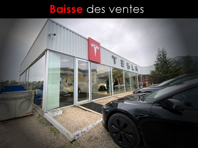 baisse des ventes de tesla