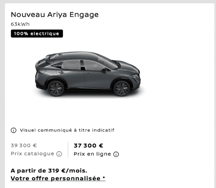 nouvelle promo sur l’ariya électrique, nissan ne s’arrête plus !