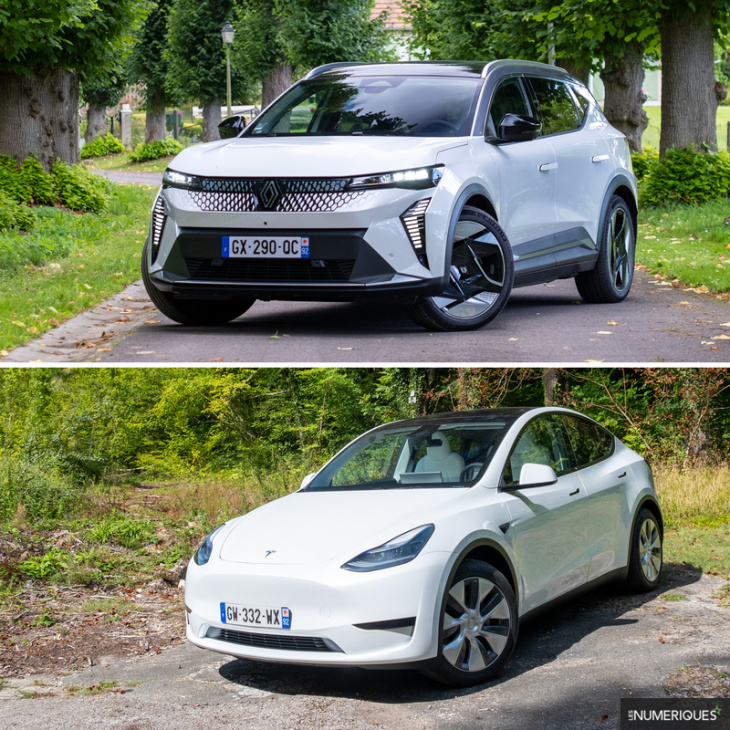 android, renault scenic e-tech vs tesla model y : quel est le meilleur suv électrique ?