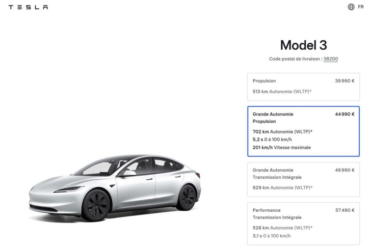 la nouvelle tesla model 3 vient d'arriver en france, avec une excellente nouvelle à la clé