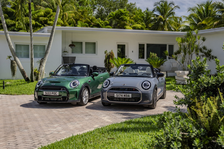 la nouvelle mini cabriolet est prête à faire tomber le toit et à faire tourner les têtes