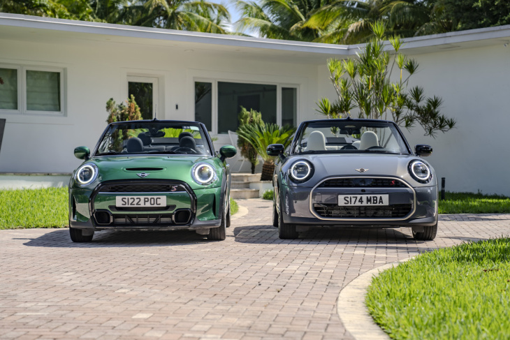 la nouvelle mini cabriolet est prête à faire tomber le toit et à faire tourner les têtes