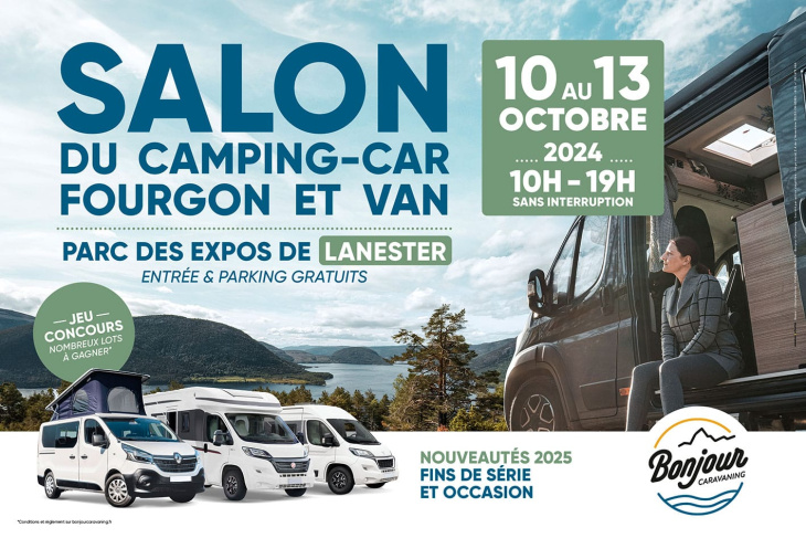 morbihan : salon du camping-car, du fourgon et du van du jeudi 10 au dimanche 13 octobre à lanester